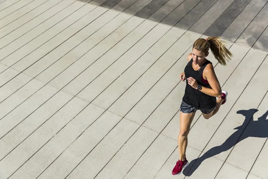 Atleta durante la corsa